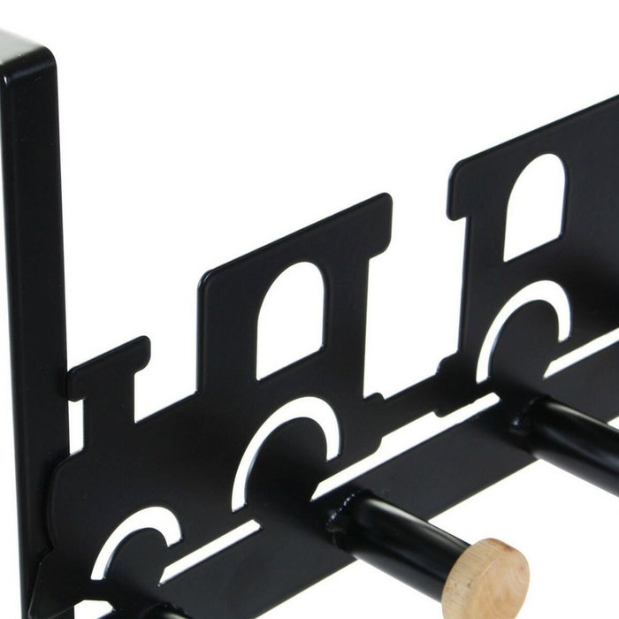 DKD Home Decor Perchero de Metal con 4 Colgadores, Negro y Blanco DKD Home Decor Perchero de Metal con 4 Colgadores, Negro y Blanco