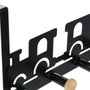 DKD Home Decor Perchero de Metal con 4 Colgadores, Negro y Blanco