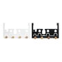 DKD Home Decor Perchero de Metal con 4 Colgadores, Negro y Blanco