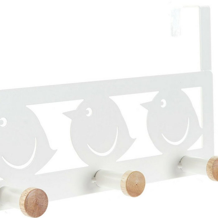 DKD Home Decor Perchero de Metal con 3 Colgadores, Negro y Blanco DKD Home Decor Perchero de Metal con 3 Colgadores, Negro y Blanco