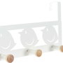 DKD Home Decor Perchero de Metal con 3 Colgadores, Negro y Blanco