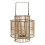 DKD Home Decor Portavelas Bambú y Metal Natural 30x30x32