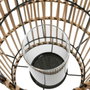 DKD Home Decor Portavelas Bambú y Metal Natural 30x30x32