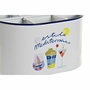 DKD Home Decor Cubo de Metal Blanco Estilo Mediterr Neo 24,5x17x13 cm