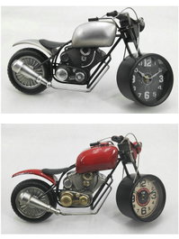 DKD Home Decor Reloj de Sobremesa Hierro Moto Surtido de 2 Unidades