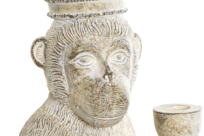 DKD Home Decor Figura Tropical Blanco Resina 30 x 15 x 16 cm