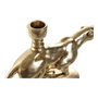 DKD Home Decor Figura de Resina Leopardo Dorado