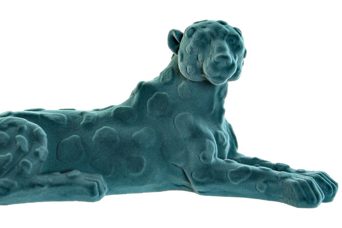 DKD Home Decor Figura de Leona en Resina con Acabado Flocado, Surtido de 2 Unidades