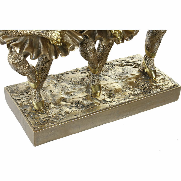 DKD Home Decor Figura de Resina Monos Ballet Dorado