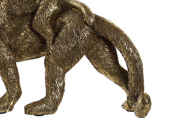 DKD Home Decor Figura de Monos Resina Dorado 6 x 12 x 26 cm