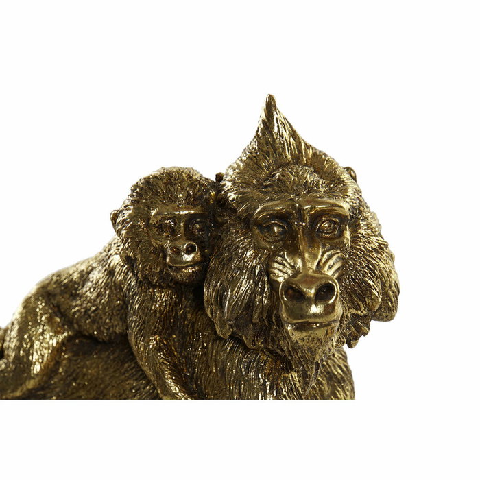 DKD Home Decor Figura de Monos Dorada en Resina