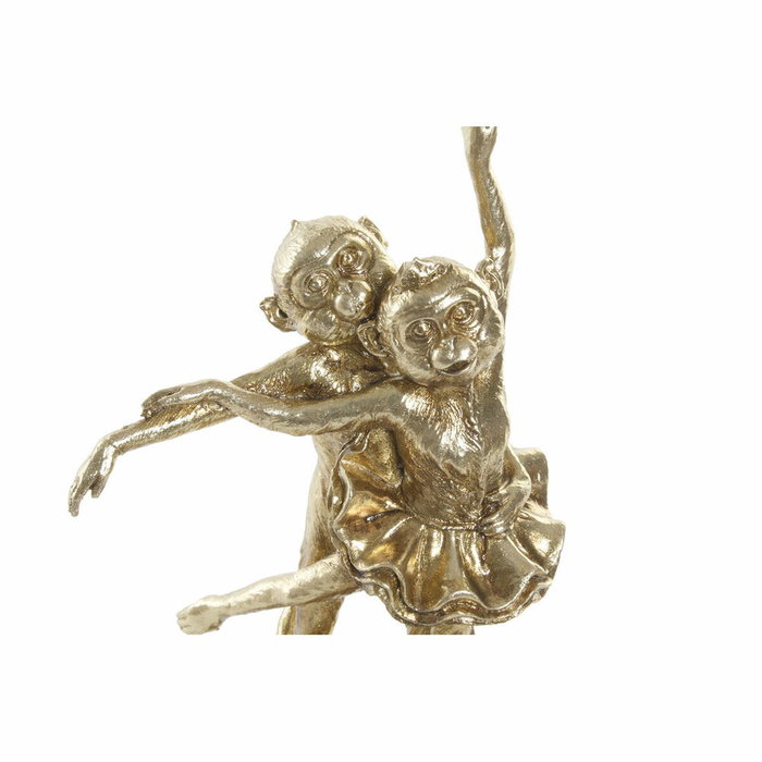 DKD Home Decor Figura de Monos Bailarines en Resina Dorado DKD Home Decor Figura de Monos Bailarines en Resina Dorado