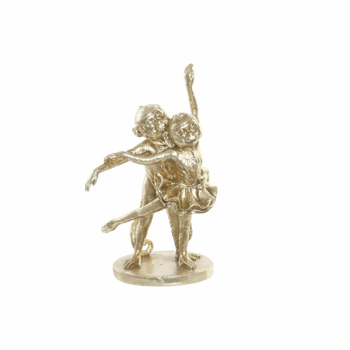 DKD Home Decor Figura de Monos Bailarines en Resina Dorado DKD Home Decor Figura de Monos Bailarines en Resina Dorado