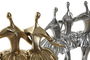 DKD Home Decor Figura Bailarinas Resina Dorado Plateado 14.5 x 32 x 33.5 cm (2 Unidades)