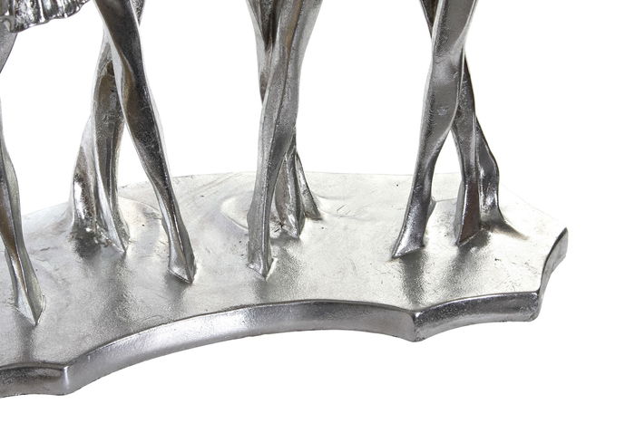 DKD Home Decor Figura Bailarinas Resina Dorado Plateado 14.5 x 32 x 33.5 cm (2 Unidades)