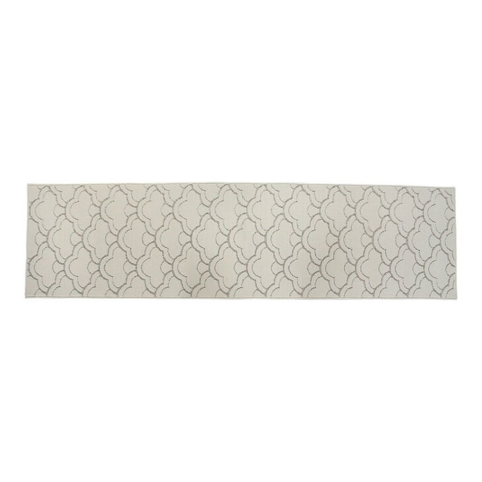 DKD Home Decor Alfombra de Poliéster Nubes Blanco y Gris 60x240x1 cm DKD Home Decor Alfombra de Poliéster Nubes Blanco y Gris 60x240x1 cm