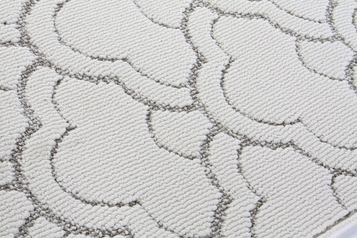 DKD Home Decor Alfombra Oriental Reveal Blanco Gris 240 x 60 cm