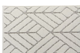 DKD Home Decor Alfombra Chic Blanco Beige 240 x 61 cm Poliester