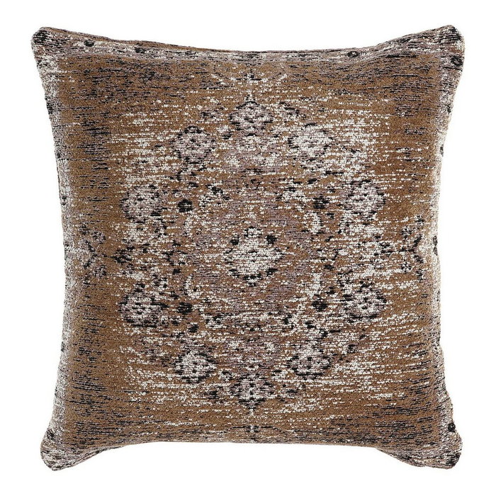 DKD Home Decor Cojín KERMAN 45x45x12 cm Marrón claro, beige y negro