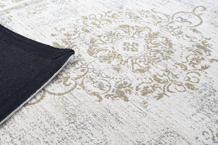 DKD Home Decor Alfombra Medil Arabe Verde Marron Claro Algodon Chenilla Poliester 240 x 60 cm