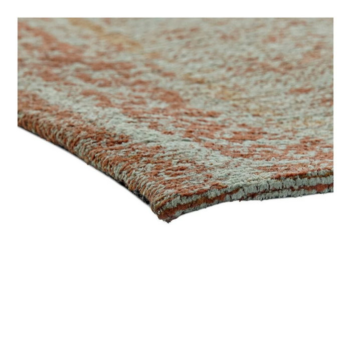 DKD Home Decor Alfombra de Pasillo de Algodón y Chenilla 60x240x1 cm Verde y Marrón Claro