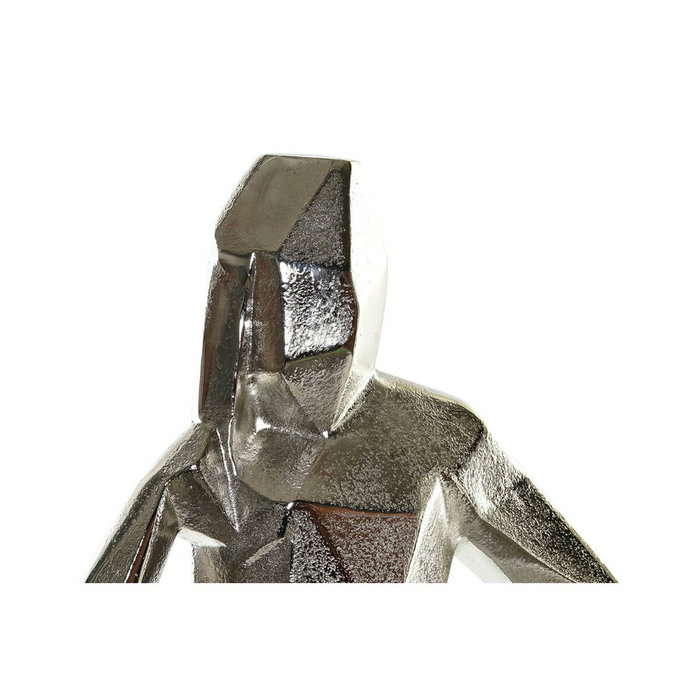 DKD Home Decor Figura de Aluminio Plateada, Set de 2 Piezas
