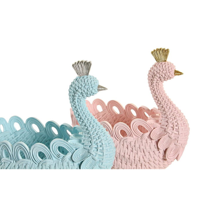 DKD Home Decor Set de 2 Bandejas Vaciabolsillos de Resina 23x14,3x23 cm