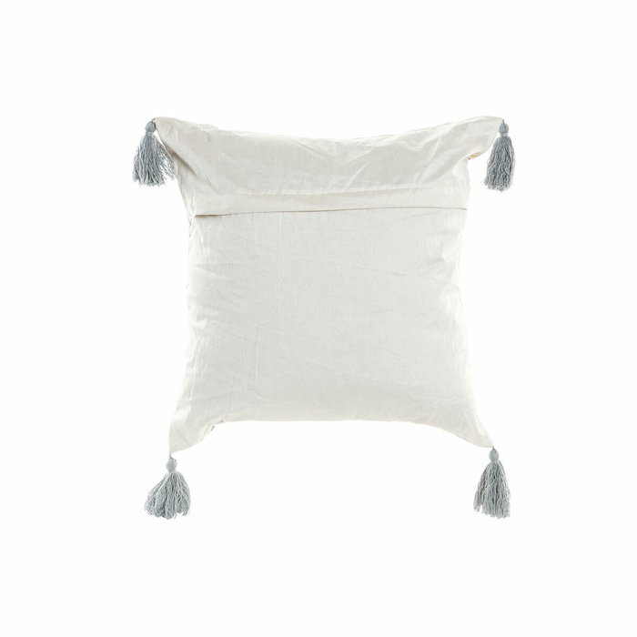 DKD Home Decor Cojín de Algodón con Flecos, Multicolor, Pack de 3