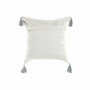 DKD Home Decor Cojín de Algodón con Flecos, Multicolor, Pack de 3