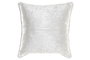 DKD Home Decor Cojín de Terciopelo Poliéster Blanco Gris con Rombos 45 x 45 cm