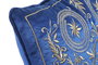 DKD Home Decor Cojín Neoclásico Azul Dorado Terciopelo Poliéster 10 x 45 x 45 cm