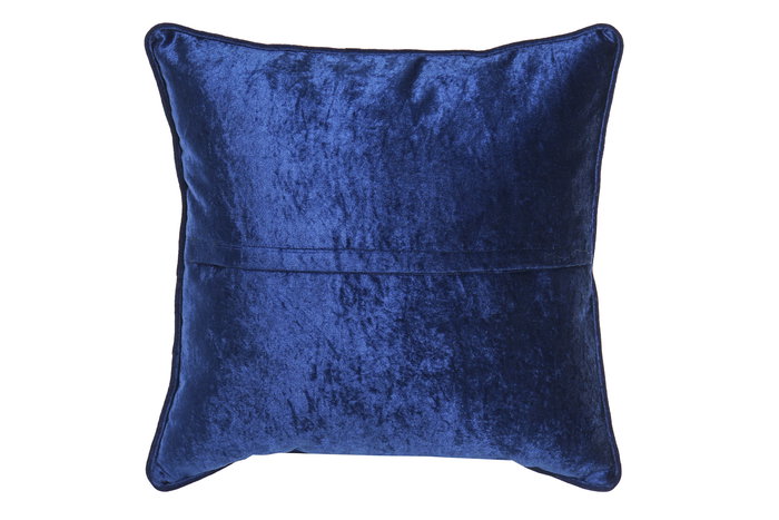 DKD Home Decor Cojín Neoclásico Azul Dorado Terciopelo Poliéster 10 x 45 x 45 cm