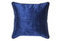 DKD Home Decor Cojín Neoclásico Azul Dorado Terciopelo Poliéster 10 x 45 x 45 cm