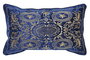 DKD Home Decor Cojin Neoclasico Azul Marino Dorado Terciopelo Poliester 10 x 30 x 50 cm