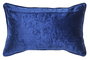 DKD Home Decor Cojin Neoclasico Azul Marino Dorado Terciopelo Poliester 10 x 30 x 50 cm