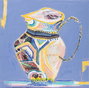 DKD Home Decor Cuadro Moderno Multicolor 80 x 80 cm (2 Unidades) Pintado a Mano en Lienzo y Pino