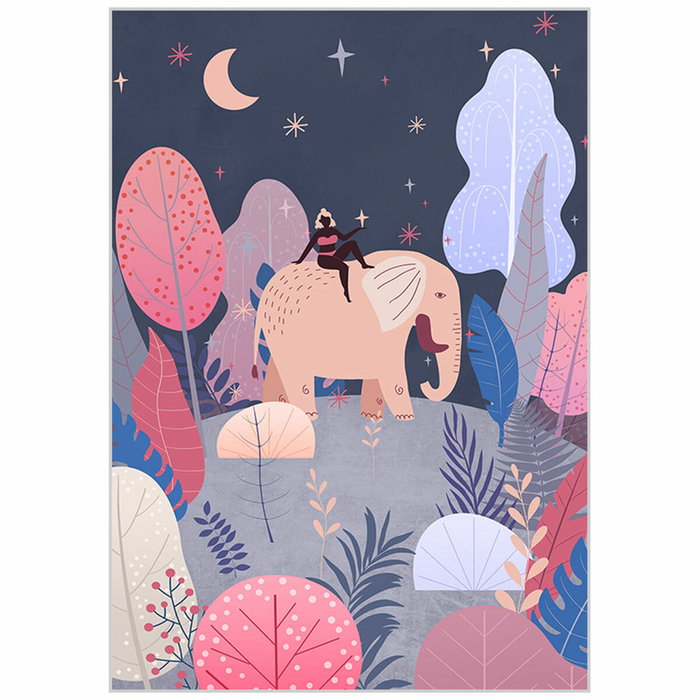 DKD Home Decor Cuadro Árboles Noche Pack de 2, 53x73x4,3 cm