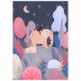 DKD Home Decor Cuadro Árboles Noche Pack de 2, 53x73x4,3 cm