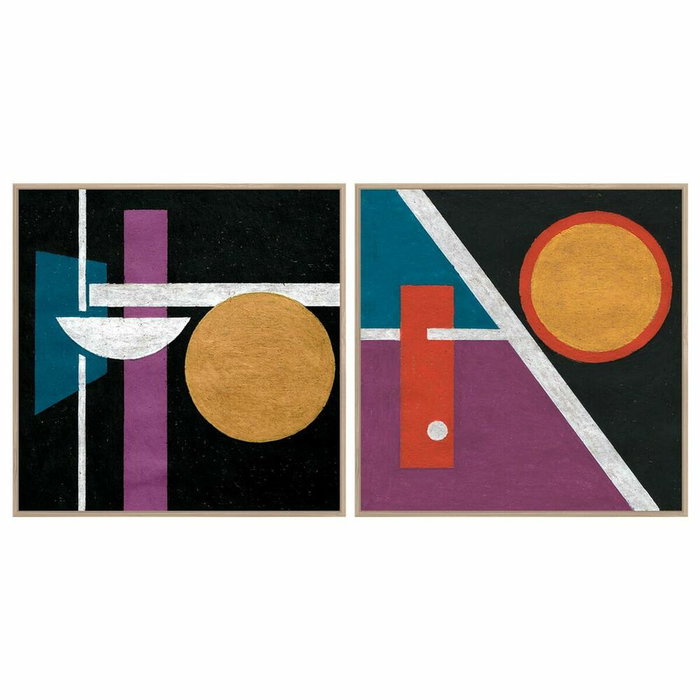 DKD Home Decor Cuadro Abstracto Multicolor Pack de 2 DKD Home Decor Cuadro Abstracto Multicolor Pack de 2
