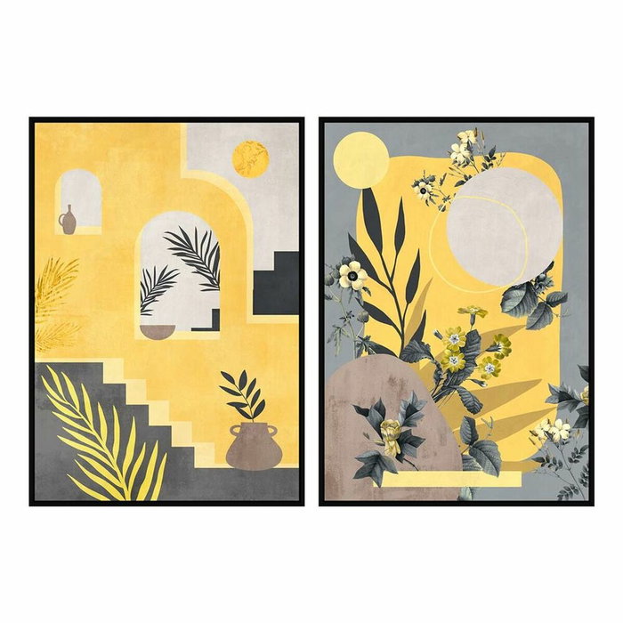 DKD Home Decor Set de 2 Cuadros en Lienzo Enmarcado 83x4,5x123 cm