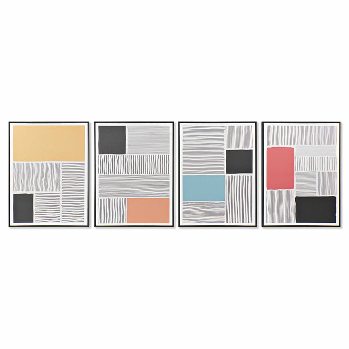 DKD Home Decor Cuadro Lienzo Abstracto Multicolor Surtido de 4 Piezas 60x3x80 cm DKD Home Decor Cuadro Lienzo Abstracto Multicolor Surtido de 4 Piezas 60x3x80 cm