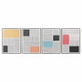 DKD Home Decor Cuadro Lienzo Abstracto Multicolor Surtido de 4 Piezas 60x3x80 cm
