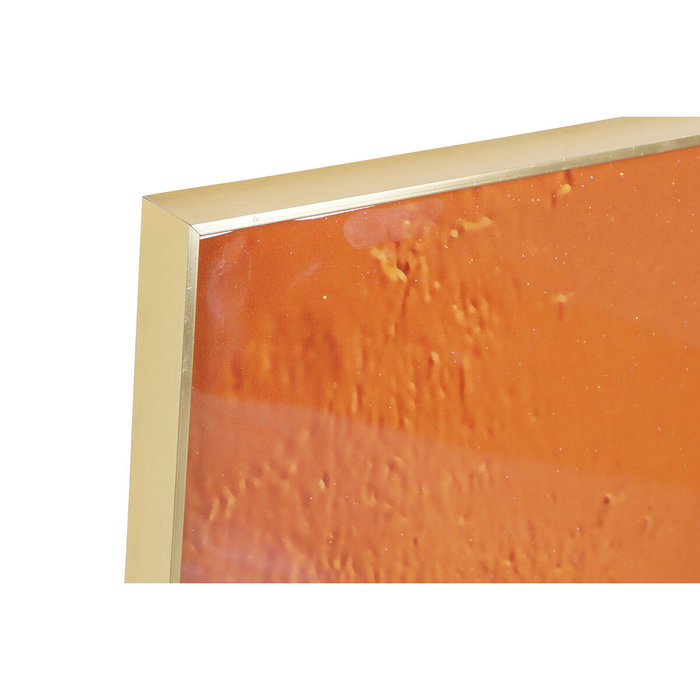 DKD Home Decor Cuadro Abstracto Porcelánico Naranja y Dorado 80x120 cm