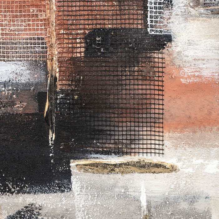 DKD Home Decor Cuadro Moderno Multicolor 90 x 90 cm (2 Unidades) Lienzo y Pino Pintado a Mano