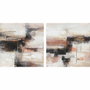 DKD Home Decor Cuadro Lienzo Pino 90x90x2,4 Abstracto Surtido de 2 Unidades