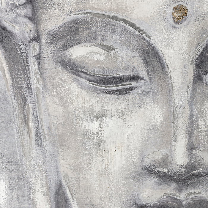 DKD Home Decor Cuadro Oriental Gris Plateado 2.4 x 100 x 100 cm Pintado a Mano con Buda (2 Unidades) DKD Home Decor Cuadro Oriental Gris Plateado 2.4 x 100 x 100 cm Pintado a Mano con Buda (2 Unidades)