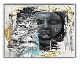 DKD Home Decor Set de 2 Cuadros de Lienzo Africana 60x80 cm