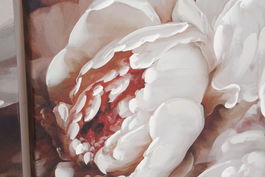 DKD Home Decor Cuadro Romántico Blanco Rosa Flores 2 Unidades 120 x 60 x 3 cm