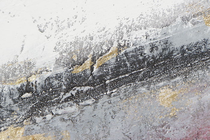 DKD Home Decor Cuadro Moderno Abstracto Lienzo y Pino Pintado a Mano Verde Rojo 2 Unidades 3.5 x 80 x 120 cm