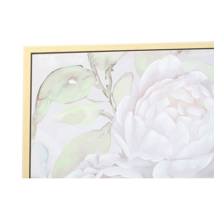 DKD Home Decor Set de 2 Cuadros de Lienzo Flores Enmarcados 80x80 cm